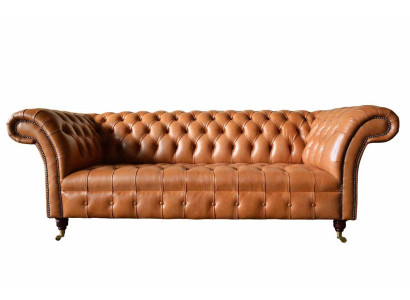 Sofa 3 Seater Seat Modern Chesterfield Sofas Couches Upholstery Brown new