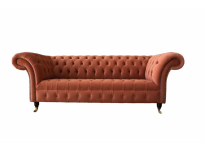 Luxury Chesterfield 3 Seater Couch Upholstery Textile Couches Fabric Sofa new