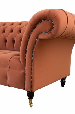 Luxury Chesterfield 3 Seater Couch Upholstery Textile Couches Fabric Sofa new