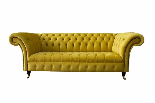 Chesterfield 3 Seater Upholstery Couch Style Couches Textile Fabric Sofa new