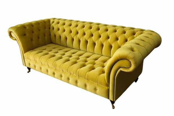 Chesterfield 3 Seater Upholstery Couch Style Couches Textile Fabric Sofa new