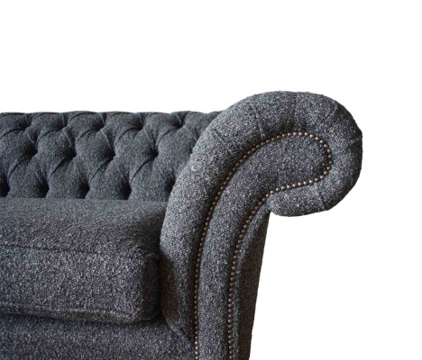 Gray Chesterfield 3 Seater Gray Textile Design Couches Upholstery Sofas