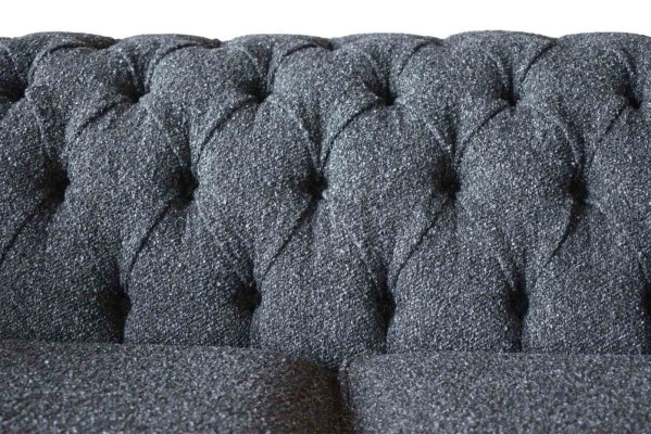 Gray Chesterfield 3 Seater Gray Textile Design Couches Upholstery Sofas