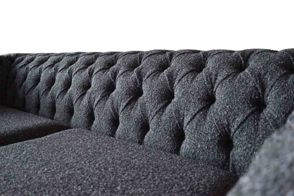 Gray Chesterfield 3 Seater Gray Textile Design Couches Upholstery Sofas