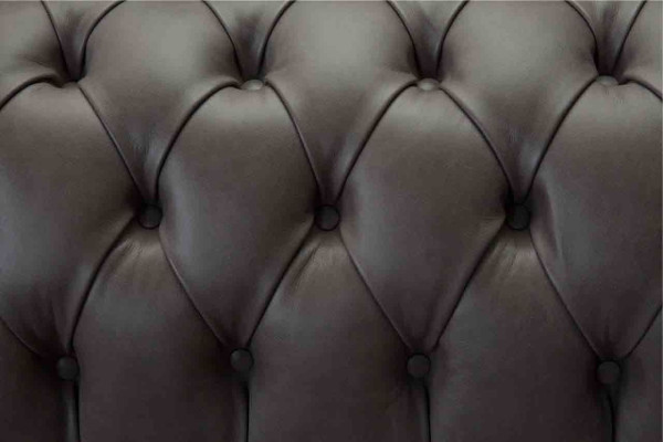 Gray Chesterfield English Classic R Style Sofa Couch 3 Seat Upholstery 230cm