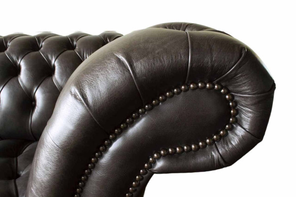 Three Seater Chesterfield Sofa 3 Seater Sofas Brown Leather Living room Luxury