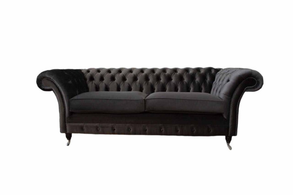 Sofa 3 Seater Living room Luxury Upholstery Designer Furniture Chesterfield new