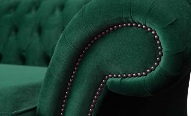 Sofa 3 Seater Green Sofas Style Luxury Living room Design Chesterfield new