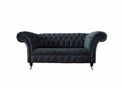 Sofa 2 Seater Couch Design Chesterfield Seat Luxury Textile Upholstery new