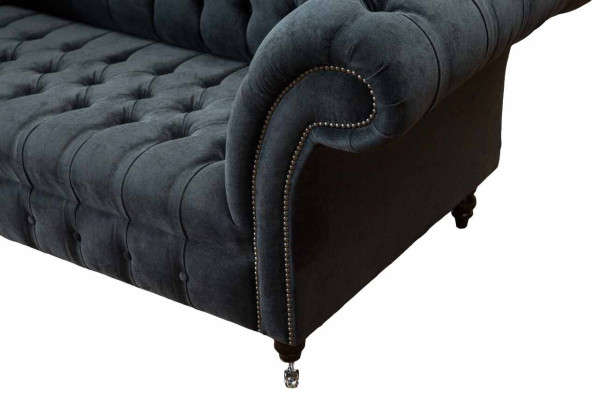 Sofa 2 Seater Couch Design Chesterfield Seat Luxury Textile Upholstery new