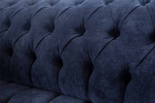 Chesterfield Design Sofa Couch 2 Seater Upholstery Blue Sofas Couches new