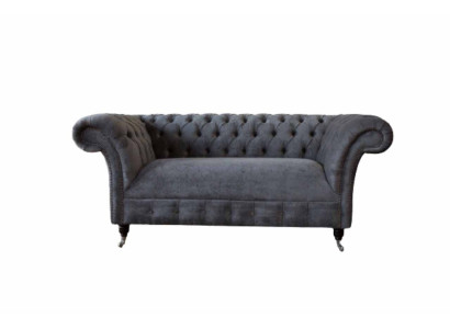 Chesterfield Couch Sofa 2 Seater Upholstery Fabric Design Luxury Sofas Textile