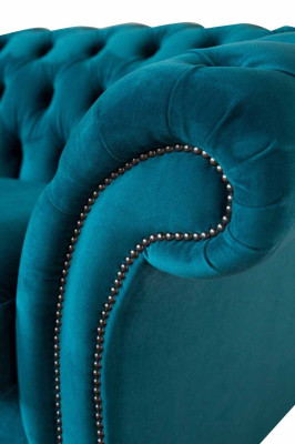 Chesterfield 2 Seater Couch Upholstery Seat Textile Fabric Couches Sofa new