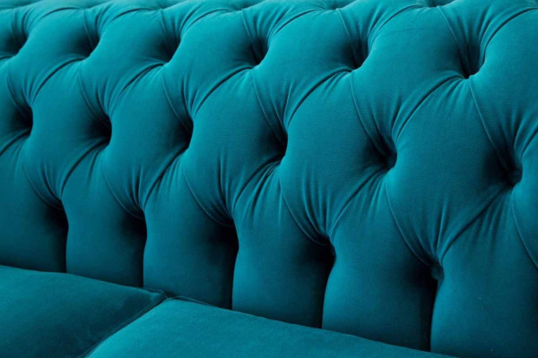 Chesterfield 2 Seater Couch Upholstery Seat Textile Fabric Couches Sofa new