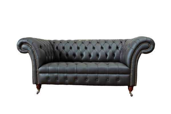 Chesterfield Leather Sofa Couch Upholstery 2 Seater Designer Sofas Couches