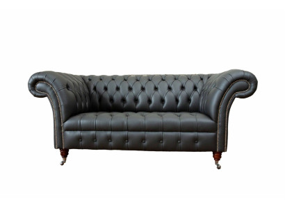 Chesterfield Leather Sofa Couch Upholstery 2 Seater Designer Sofas Couches