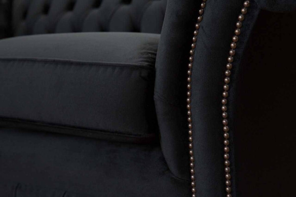 Chesterfield Black 2 Seater Couch Upholstery Couches Design Sofa Textile