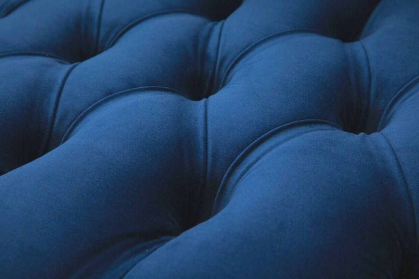 Chesterfield Office Seat Furniture Furnishings Sofa Couch 2 Seat Textile Blue