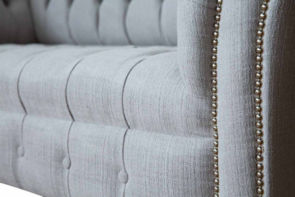 Chesterfield Luxury 2 Seater Couch Upholstery Sofa Textile Fabric Couches new