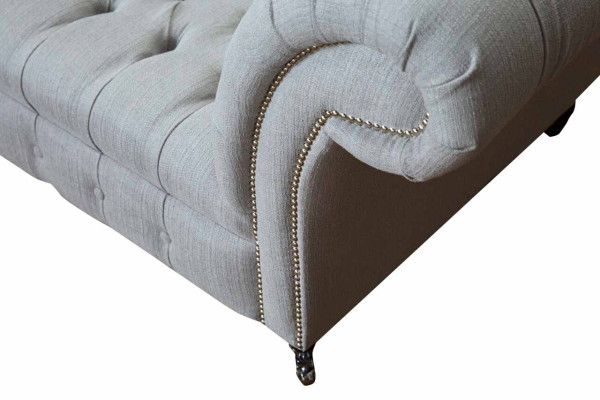 Chesterfield Luxury 2 Seater Couch Upholstery Sofa Textile Fabric Couches new