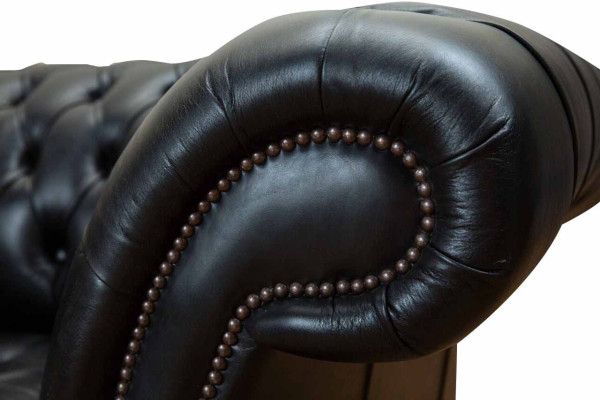 Three Seater Luxury Sofa 3 Seater Sofas Seater Leather Black Chesterfield