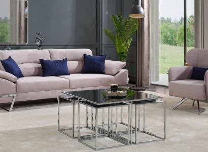 Group Living room Sofa set 31 Seater Seating group Gray Sets Group Living room Sofa set 31 Seater Seating group Gray Sets