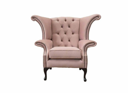 Wing Chair Armchair Velvet Design Upholstery Sofa Chesterfield Textile Furniture