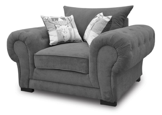 Sofa set 3+2+1 Chesterfield-Furniture Living room Textile in Italian style