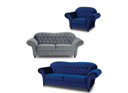 Chesterfield Sofa set Couch Upholstery Furniture 3+2+1 Velvet fabric Couches