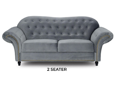 Chesterfield Sofa Fabric Gray Sofas Living room Couch Seat Cushion Furniture