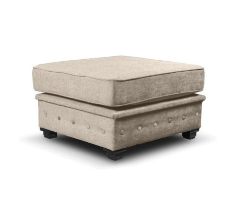 Fabric Beige Luxury Seater Furniture Stool Footstool Puff Living room Seat