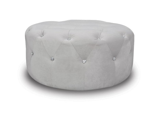 Stool footrest Stool Seat Living room Fabric Blue luxury seating furniture