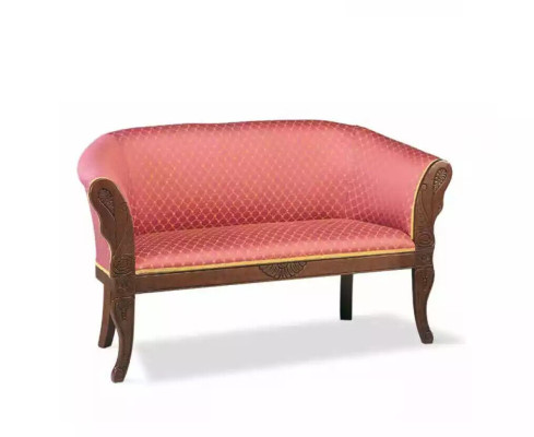 Classic Red Two-seater Stool Bench seat Upholstered furniture Textile Wood new