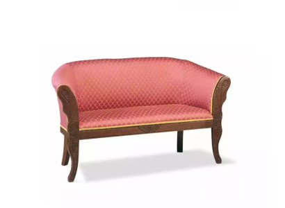 Classic Red Two-seater Stool Bench seat Upholstered furniture Textile Wood new