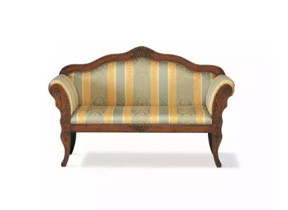 Classic r two-seater bench seat luxury upholstery furniture wooden frame noble