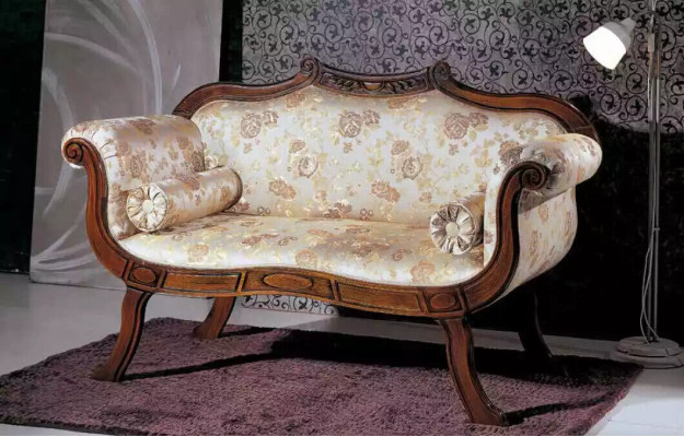 Classic r Two-seater Textile Living room furniture Luxury Seater Baroque style