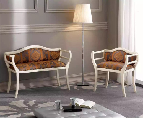 Classic seating set Stool Chairs Upholstered furniture Living room furniture Design