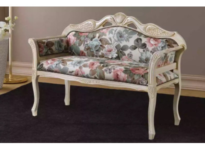 Classic Bench seat Antique style two-seater upholstered bench seat furniture design