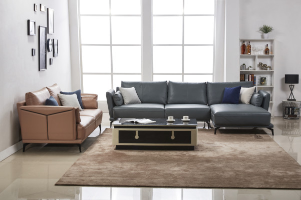 Designer Sofa Couch Suite Corner sofa with Stool Upholstery Living landscape