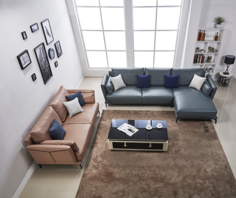 Designer Sofa Couch Suite Corner sofa with Stool Upholstery Living landscape