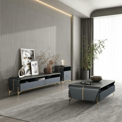 Coffee table sideboard 2-piece living room table lowboard furniture wall units