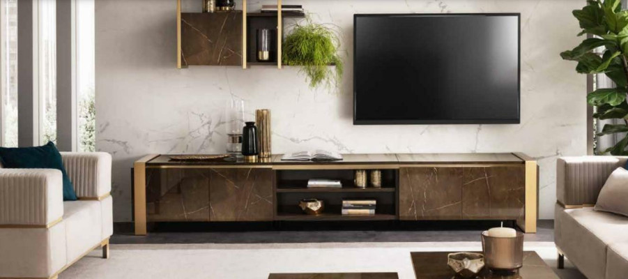 Luxury Sideboard tv Lowboard TV-cabinet xxl Wardrobe Table Living room Wood TV-cabinet new Hotel