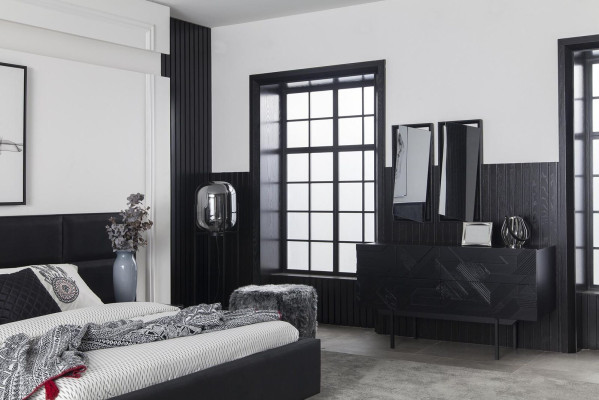 Black Chest of drawers Sideboard Wardrobe Sideboard Chests of drawers Cabinets 138cm Furniture