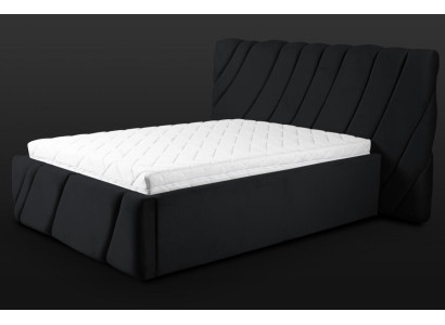 Black Bed Velvet Beds Double bed 160x200 Design Hotel Furnishings