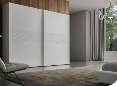 White Wardrobe Sliding Doors Bedroom Furniture Luxury Real Wood Furniture