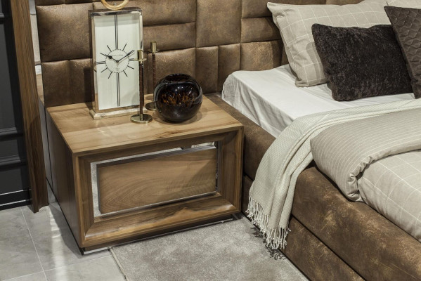 Luxury Bedside table Side table Bedroom Bedside tables Brown Loft Modern