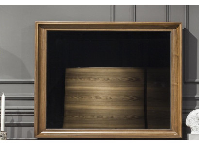 Mirror Luxurious wall mirror in a modern style with a brown frame