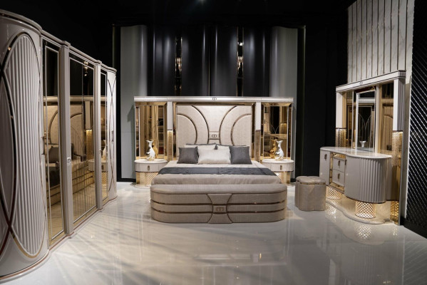 Bedroom Set Complete's Bed 2x Bedside tables Wardrobe new 7 pieces