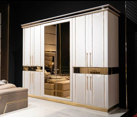 Wardrobe White Bedroom Material Wood Wardrobe Luxury Modern