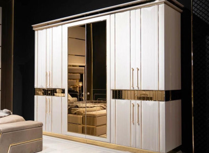Wardrobe White Bedroom Material Wood Wardrobe Luxury Modern